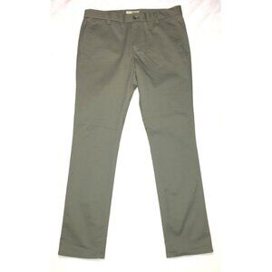 Hawker Rye Chino Pants Mens Slim Fit Stretch Slate Brown Tag 32x32 FIT 35 x 32.5